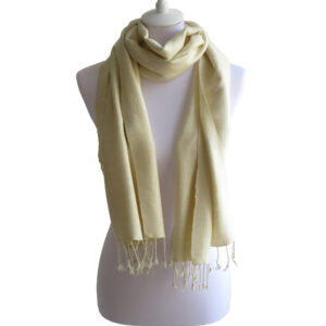 Baumwollschal / Baumwolltuch Creme - B-50-01 (1)