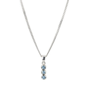 Halskette Blue Zirconia - Sil-Hal-30 (1)