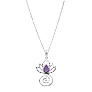 Halskette Lotus Amethyst - Sil-Hal-17 (1)