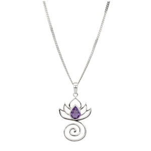 Halskette Lotus Amethyst - Sil-Hal-18 (1)
