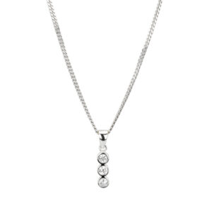 Halskette White Zirconia - Sil-Hal-28 (1)